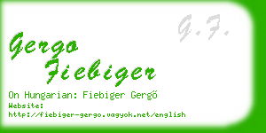gergo fiebiger business card